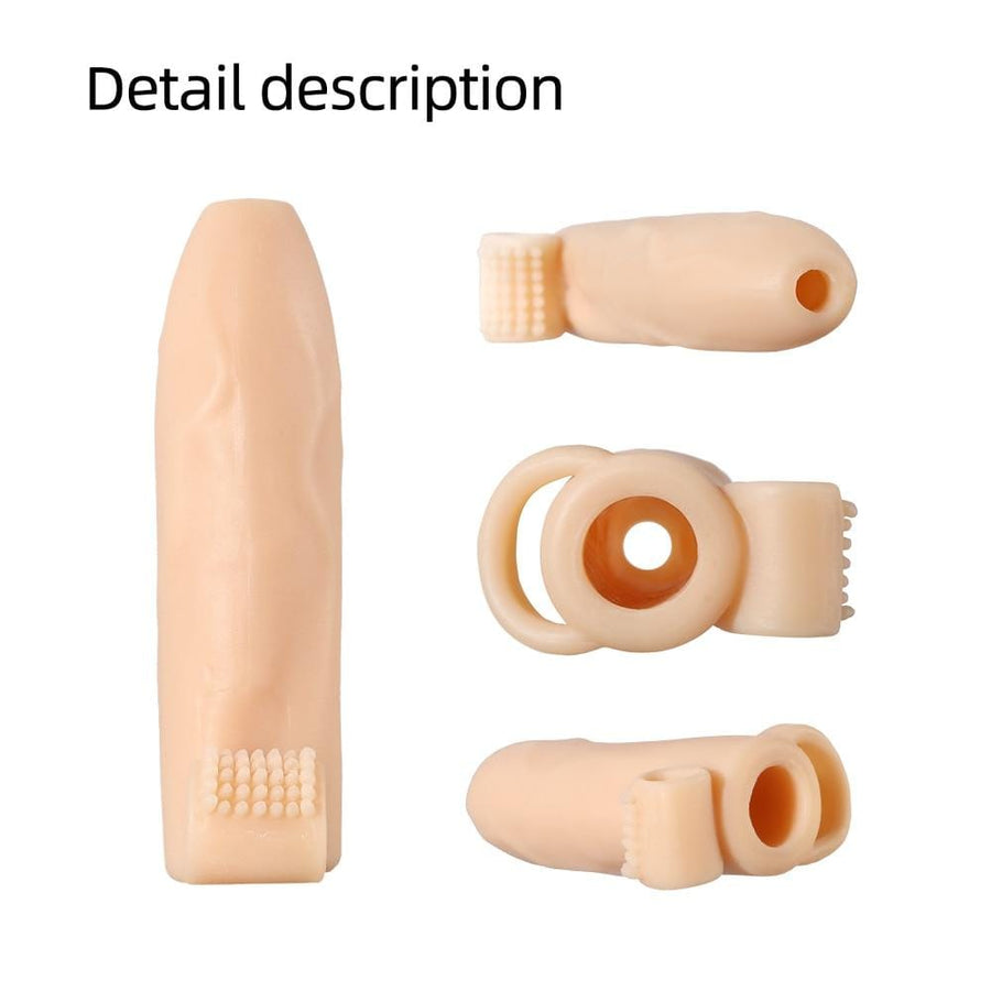 Uncircumcised Vibrating Cock Sleeve Stimulator BDSM, gallery view 6