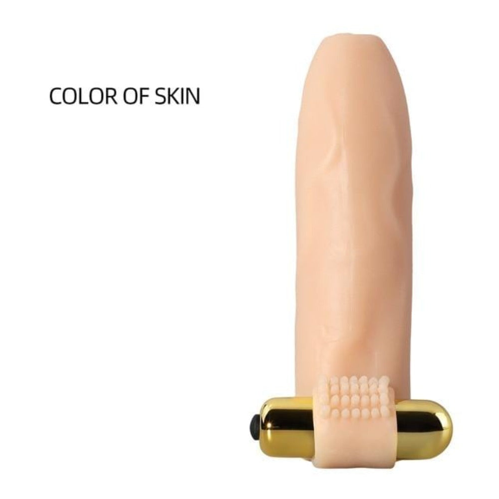 Uncircumcised Vibrating Cock Sleeve Stimulator  BDSM
