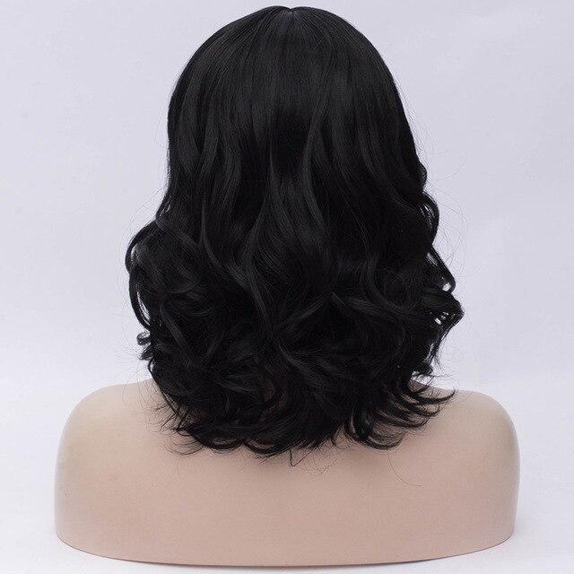14 Inches Short Wavy Wig with Bangs, gallery view 2