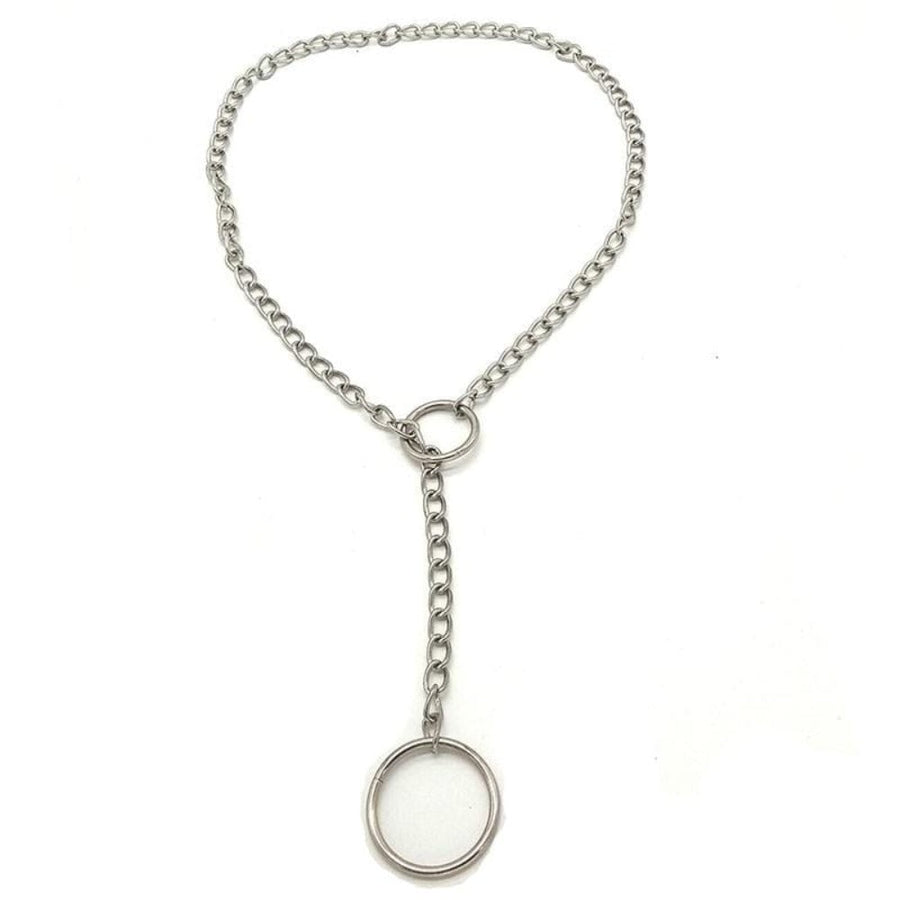 Choker Silver Collar Necklace, gallery view 2