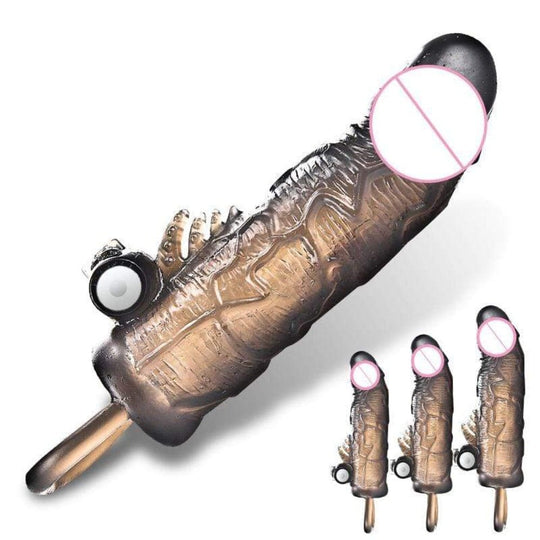 Meaty Satisfaction Vibrating Cock Sleeve BDSM product view