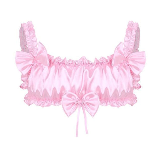 Lily Satin & Bows Sissy Bra product view