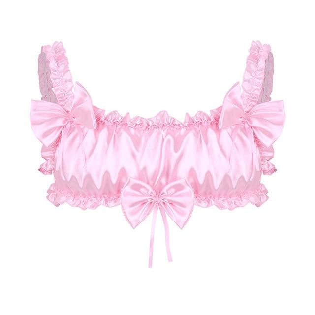Lily Satin & Bows Sissy Bra product view