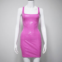 Load image into Gallery viewer, Sexy Pink PU Leather Bodycon Dress
