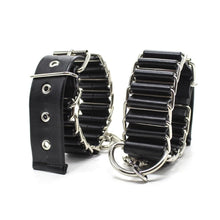 Load image into Gallery viewer, Fancy Black Leather Soft Restraints BDSM
