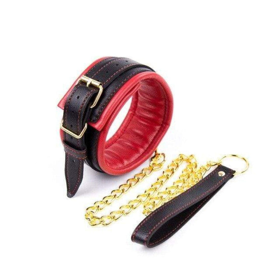 BDSM Chained and Padded Collar, gallery view 2