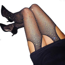 Load image into Gallery viewer, &quot;Sissy Sandra&quot; Glitter Fishnet Stockings
