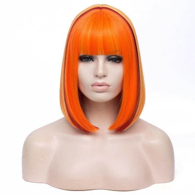 14 Inches Bicolor Straight Short Wig, gallery view 8