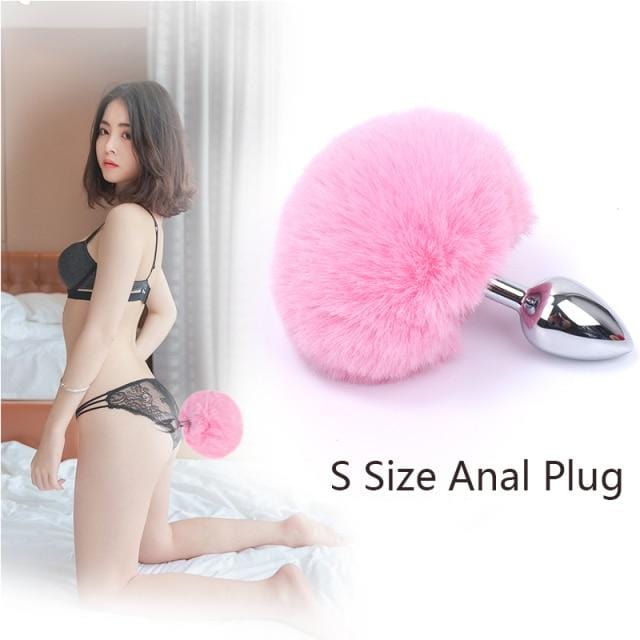 Bunny Tail Butt Plug 4.5 Inches Long, gallery view 17