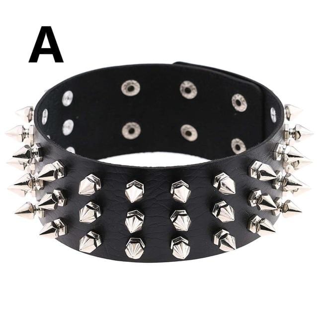 Badass Spiked Gothic-Themed Collar, gallery view 2