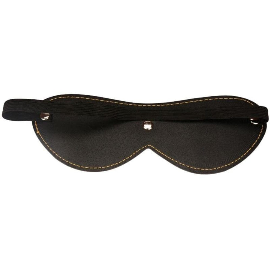 Black Leather Sex Blindfold BDSM, gallery view 3