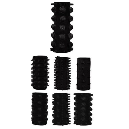 Phallic Wrap Silicone Penis Sleeve Set 7pcs BDSM product view