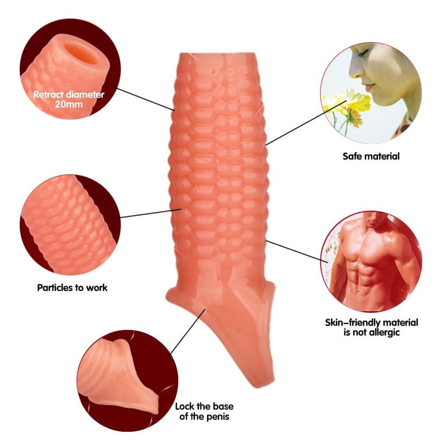 Orgasmically-Textured Hollow Penis Girth Sleeve BDSM, gallery view 4