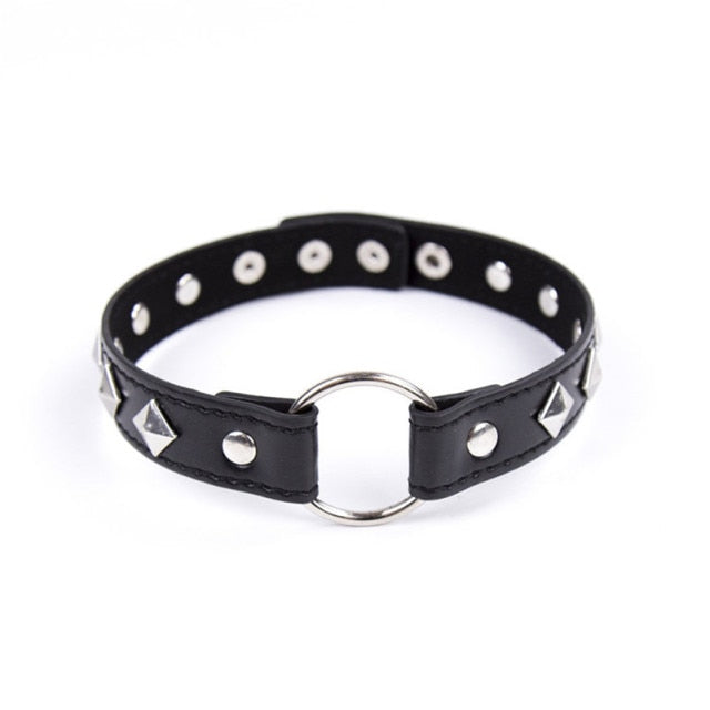 Adjustable Leather Collar, gallery view 2