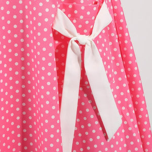 Robe Sissy à pois et nœuds