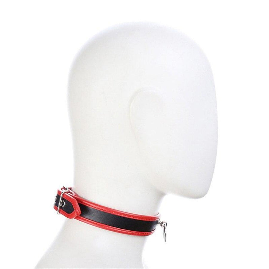 O Ring Bondage Leather Collars for Humans, gallery view 6