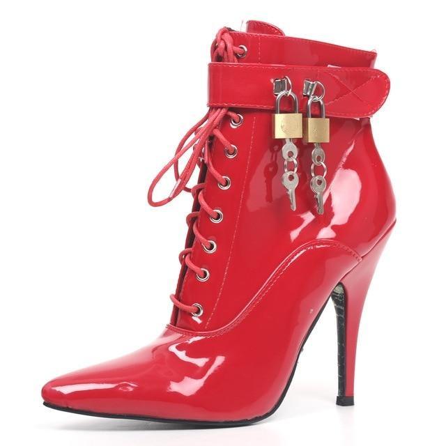 Lockable Lace Up Boot with Padlocks product view