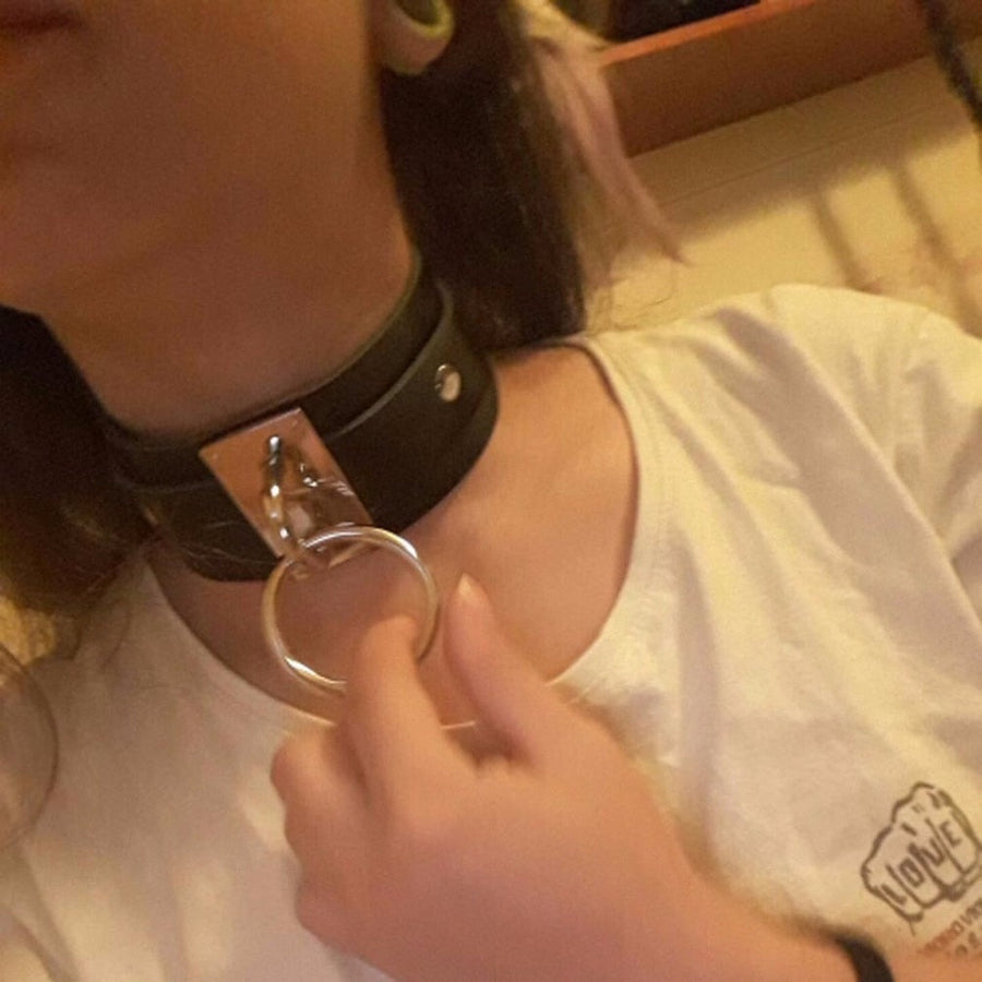 Handmade Leather Collar BDSM, gallery view 4