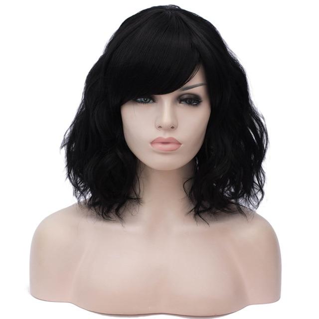 14 Inches Short Wavy Hair with Bangs, gallery view 4