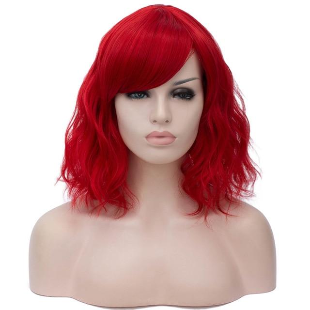 14 Inches Short Wavy Hair with Bangs, gallery view 3