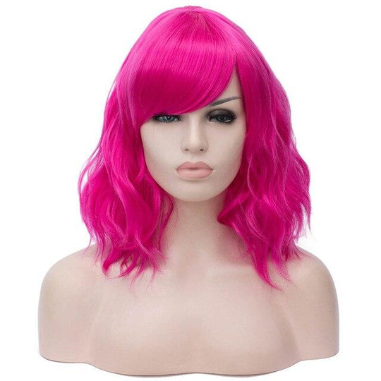 14 Inches Short Wavy Hair with Bangs product view
