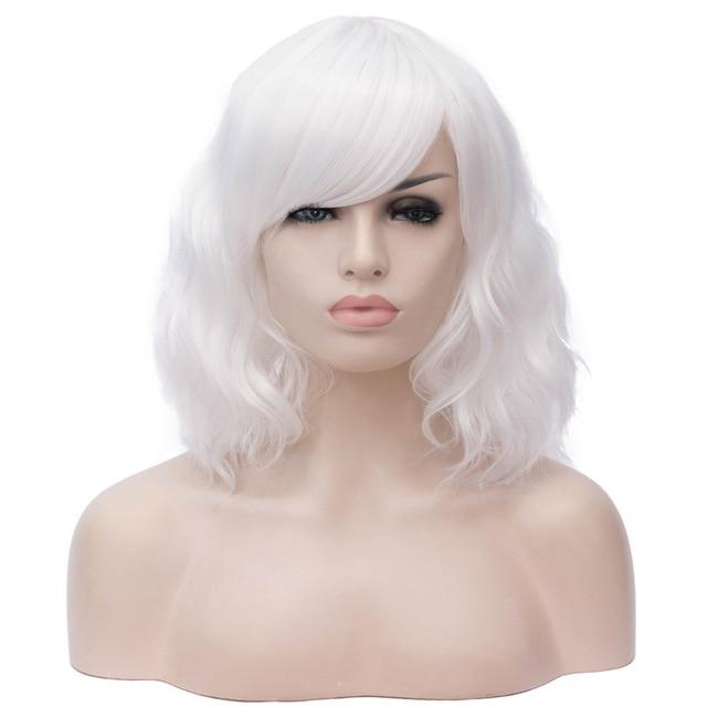 14 Inches Short Wavy Hair with Bangs, gallery view 5