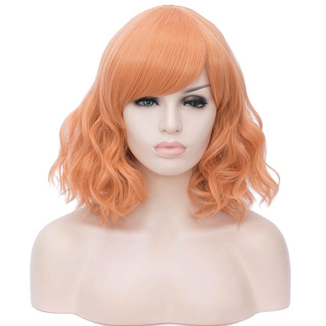 14 Inches Short Wavy Hair with Bangs, gallery view 7
