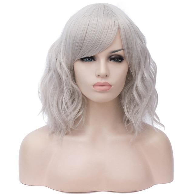 14 Inches Short Wavy Hair with Bangs, gallery view 6