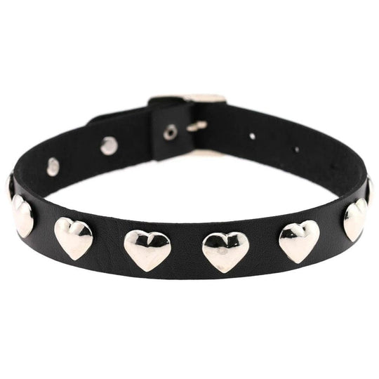 Black Heartbreaker Day Leather Collar product view