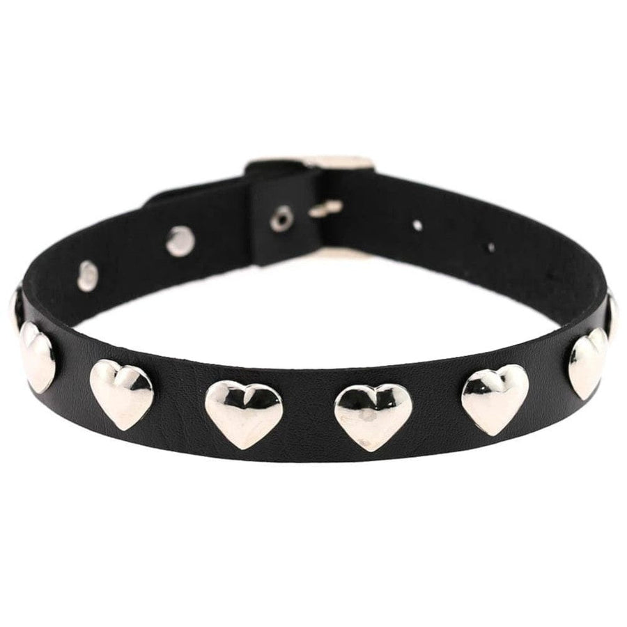 Black Heartbreaker Day Leather Collar product view