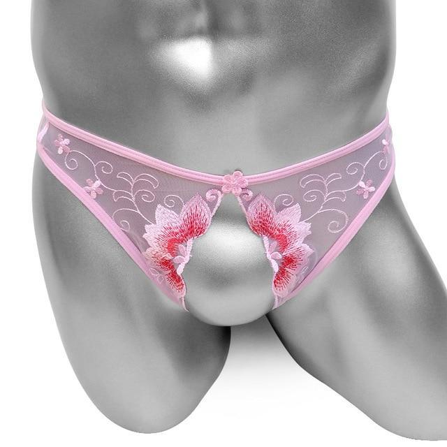 Crotchless Lace Sissy Thong, gallery view 6