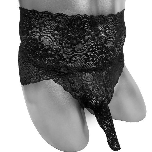 Floral Lace Briefs With Sheath, gallery view 4
