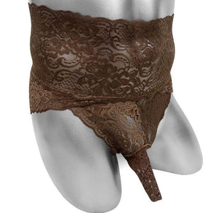 Floral Lace Briefs With Sheath