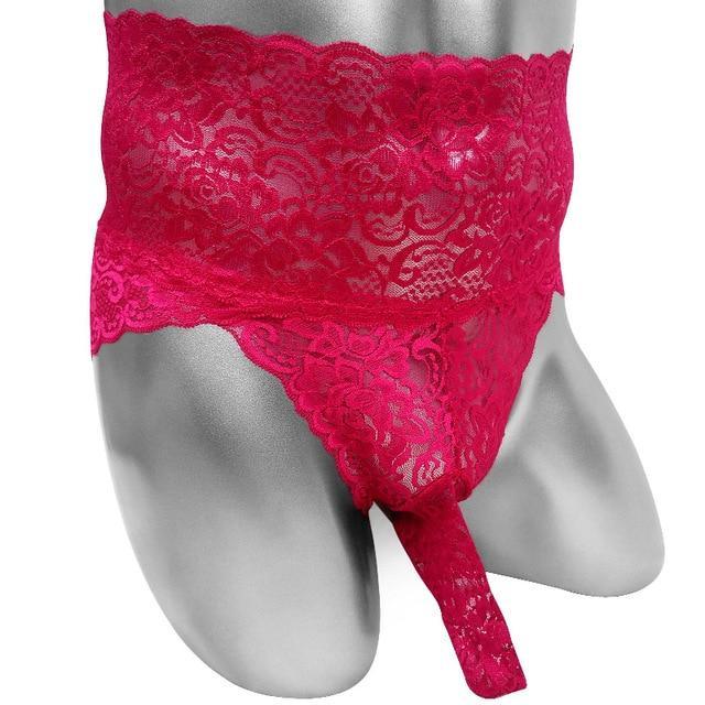 Floral Lace Briefs With Sheath, gallery view 5