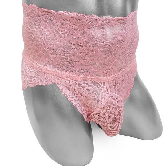 High Waist Lace Sissy Panties product view