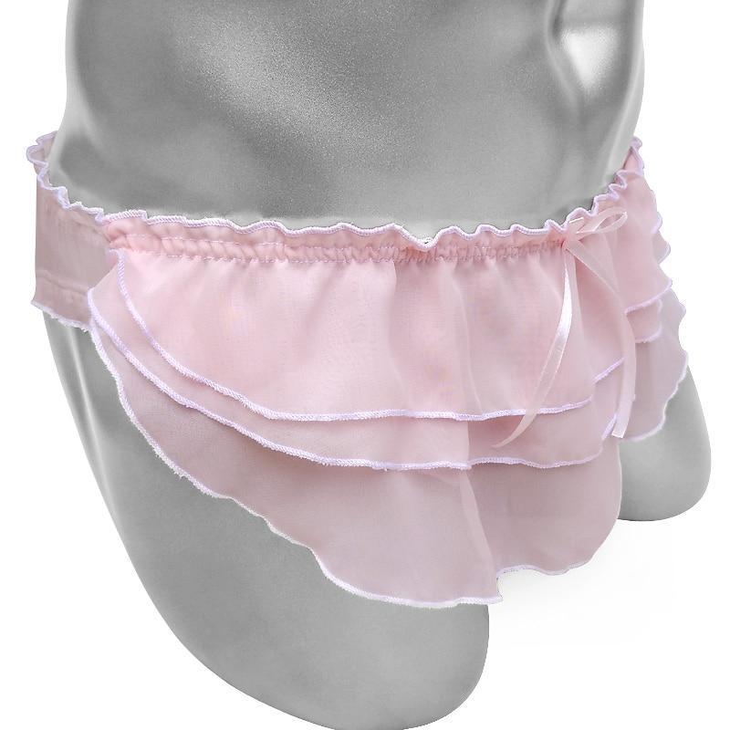 Ruffled Open Crotch Sissy Panties, gallery view 2