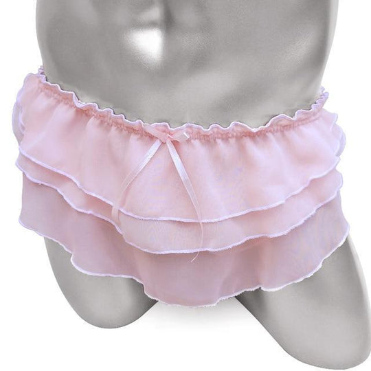 Ruffled Open Crotch Sissy Panties product view