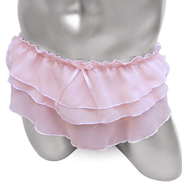 Ruffled Open Crotch Sissy Panties product view