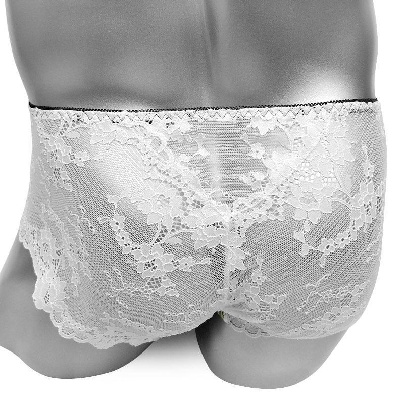 Ruffled Lace Satin Sissy Panties, gallery view 2