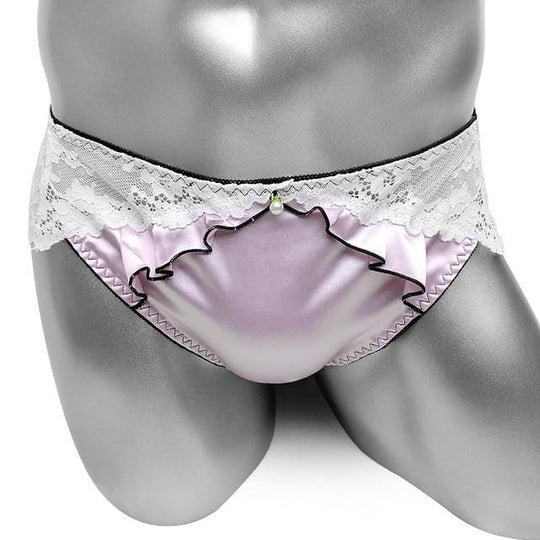 Ruffled Lace Satin Sissy Panties product view