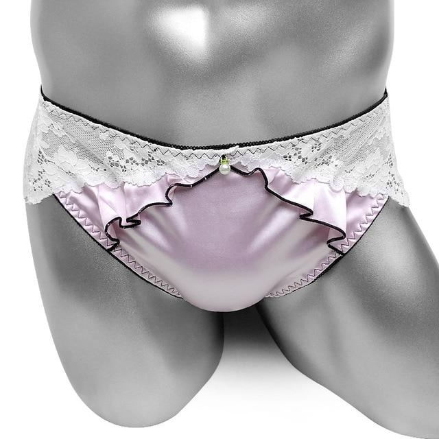 Ruffled Lace Satin Sissy Panties product view