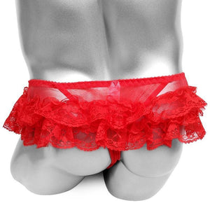 Ruffled Pouch Panties With Sheath