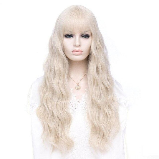 26 Inches Long Wavy Wig with Bangs product view