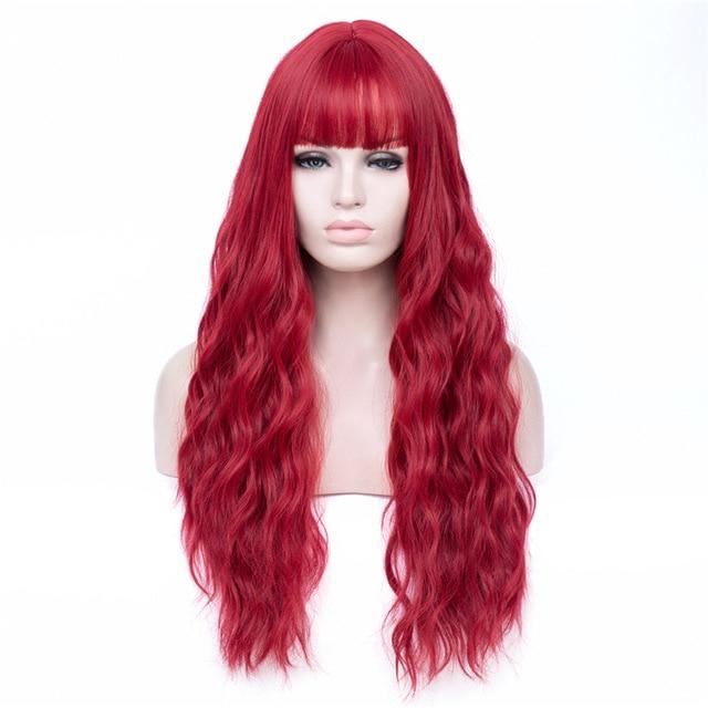 26 Inches Long Wavy Wig with Bangs, gallery view 5