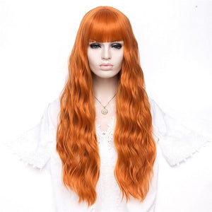 26 Inches Long Wavy Wig with Bangs