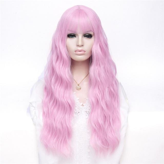 26 Inches Long Wavy Wig with Bangs, gallery view 3