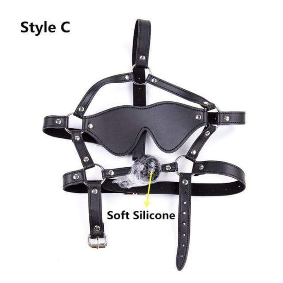 Total Submission Ball Gag Harness BDSM, gallery view 3