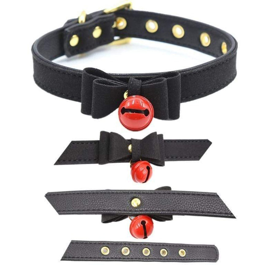 Leather Cute Bow Tie Princess Collars, gallery view 3