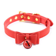 Load image into Gallery viewer, Leather Cute Bow Tie Princess Collars
