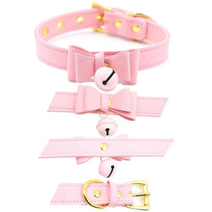 Leather Cute Bow Tie Princess Collars